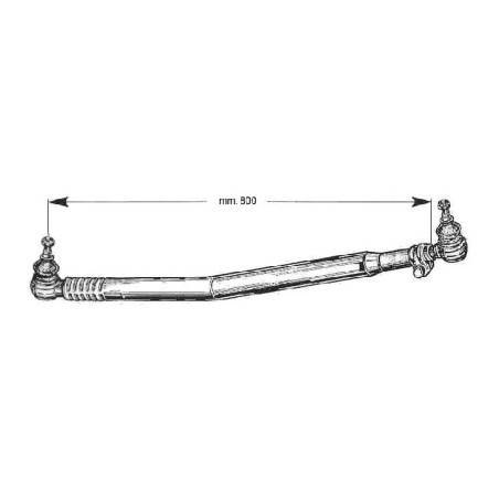 tirante sterzo longitudinale completo di testine per autocarro man  l2000 - m2000