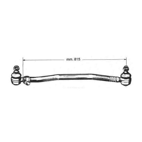 tirante sterzo longitudinale completo di testine per autocarro mercedes 1626 - 1632 - 1919