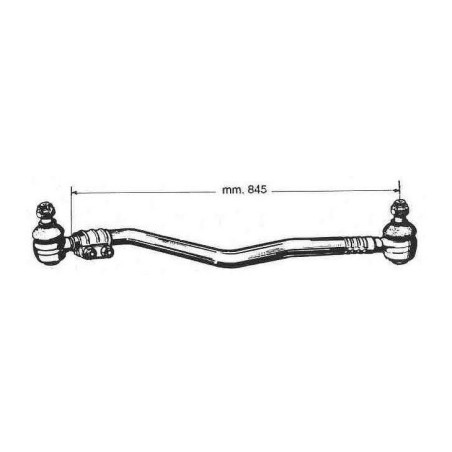 tirante sterzo longitudinale completo di testine per autocarro mercedes 1413 - 1417