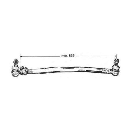 tirante sterzo longitudinale completo di testine per autocarro mercedes 1935 - 1944