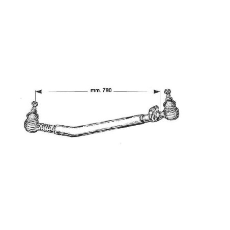 tirante sterzo longitudinale completo di testine per autocarro mercedes  serie mk - sk