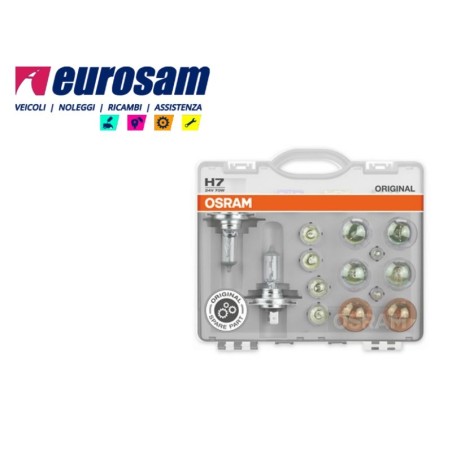 eurobox kit lampade ausiliarie 24v h7 14 pz osram
