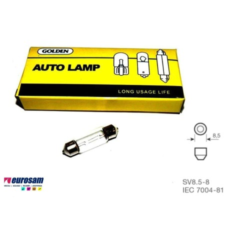 lampada a siluro 12v 5w tipo sv8.5 - 10 pezzi