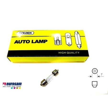 lampada 12v 3w tipo sv7 8x31 - 10 pezzi