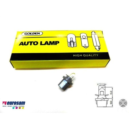 lampada quadro strumenti 12v 3w tipo b10d - 10 pz