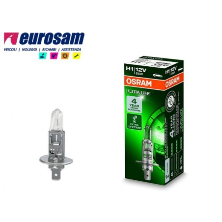 lampada alogena h1 12v 55w ultra life osram