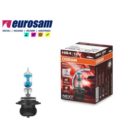 lampada alogena hb4 12v 51w +150% night breaker osram