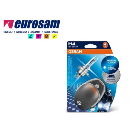 lampada alogena moto h4 12v 60/55w 4200k xenon look osram - 2 pz