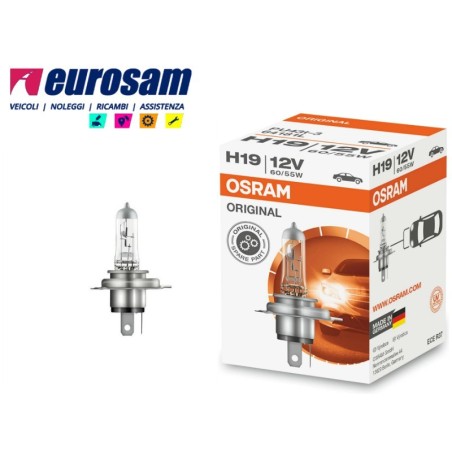 lampada alogena h19 12v 65/55w tipo pu43t-3 osram original
