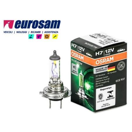 lampada alogena h7 12v 55w all season osram