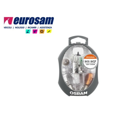 minibox kit lampade ausiliarie 12v h7/h1 8 pezzi osram