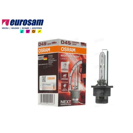 lampada xenon d4s 35w 4500k +200% tipo p32d-night breaker osram