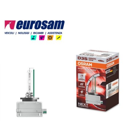 lampada xenon d3s 35w 4500k +200% tipo pk32d-5 night breaker osram