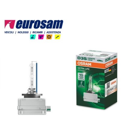 lampada xenon d3s 35w tipo pk32d-5 ultra life 10 anni xenarc osram