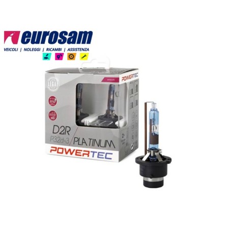 lampada xenon d2r 35w 5000k tipo p32d-3 platinum +130% - 2 pezzi