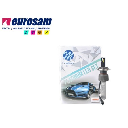 kit conversione a led 12/24v h4 5700k +200% canbus osram