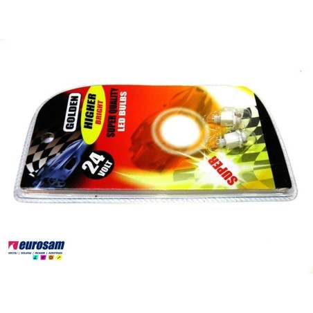 kit lampada led bianca 24v tipo bax - 2 pezzi