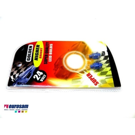 kit lampada led blu 24v tipo bax - 2 pezzi