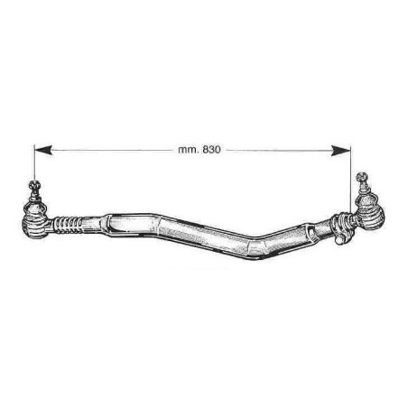 tirante sterzo longitudinale completo di testine per autocarro volvo