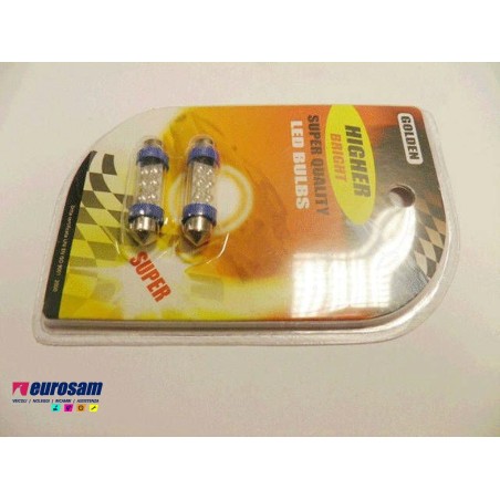 kit lampada siluro led blu 24v tipo sv8.5 - 2 pezzi