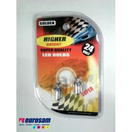 lampada led bianca 24v tipo ba9s