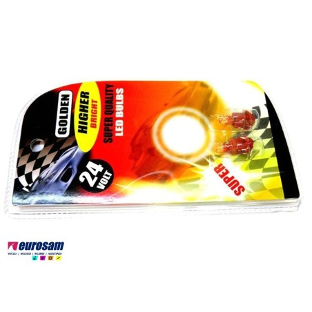 kit lampada led rossa 24v tipo t05 - 2 pezzi