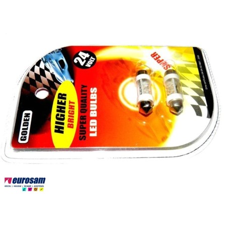 kit lampada siluro led bianca 24v tipo sv8.5 - 2 pezzi