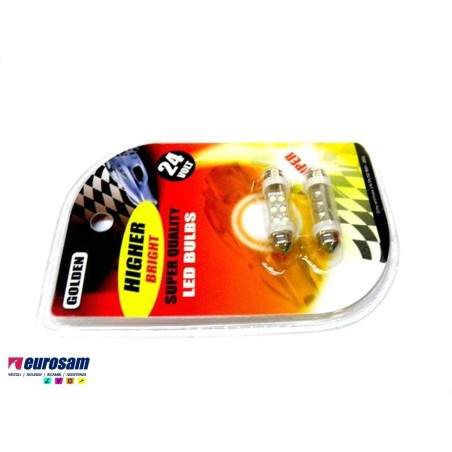 kit lampada siluro led bianca 24v tipo sv8.5 - 2 pezzi