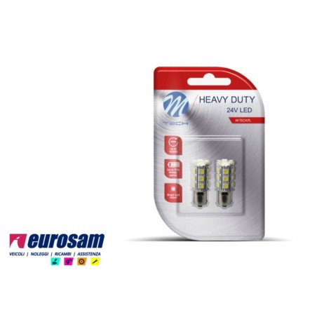 kit lampada led bianca 24v tipo ba15s -2 pezzi