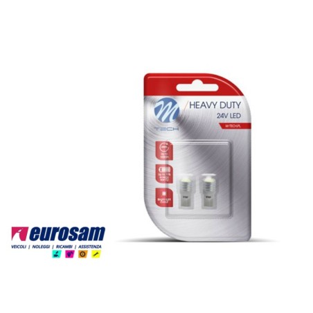 kit lampada led bianca 24v tipo t10 - 2 pezzi