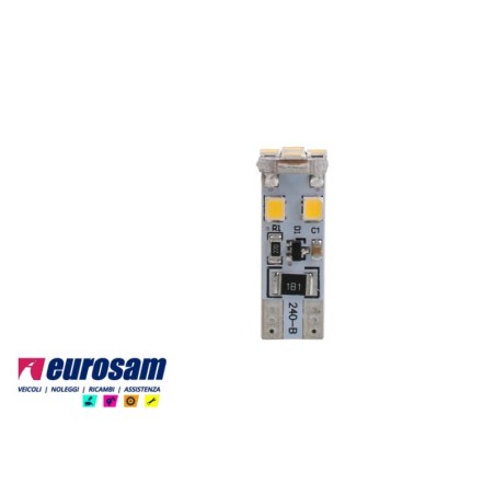 kit lampada led bianca 12v tipo t10 canbus - 2 pezzi