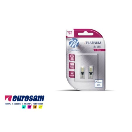 kit lampada led bianca 12v tipo t10 canbus platinum osram - 2 pezzi