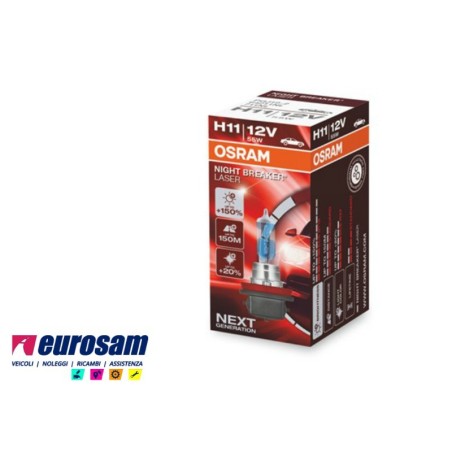 lampada alogena h11 12v 55w pgj19-2 osram original