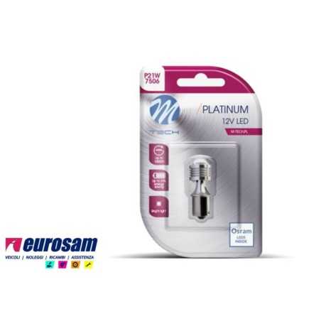 lampada led ambra 12v/24v tipo ba15s platinum osram