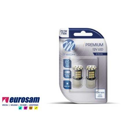 lampada led bianca 12v tipo ba15s canbus premium osram - 2 pezzi