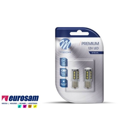 lampada led bianca 12v tipo ba15s canbus premium - 2 pezzi