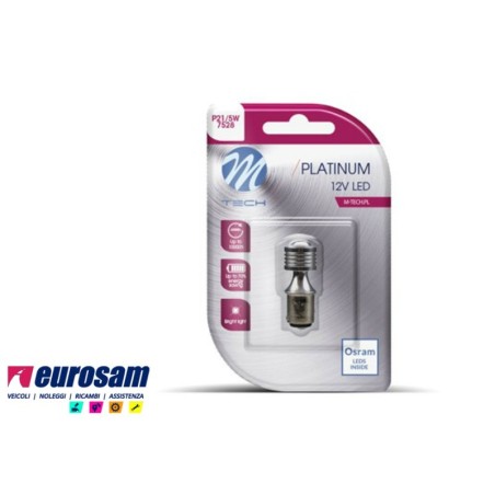 lampada led bianca 12v tipo bay15d biluce platinum osram