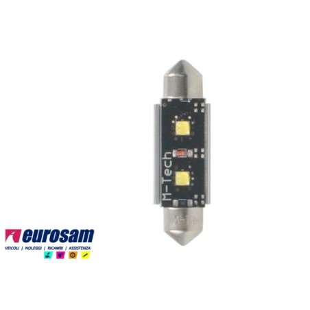 kit lampada led bianca siluro 12v tipo sv8.5 l.36mm canbus platinum osram - 2 pezzi