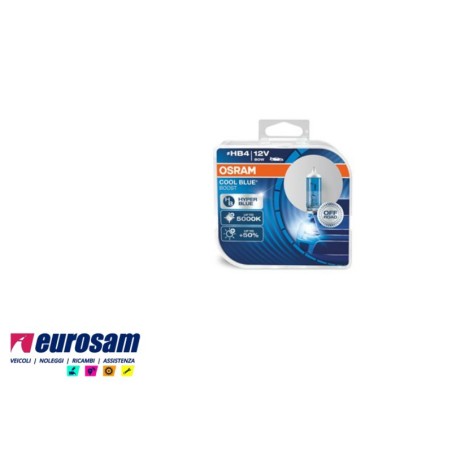 lampada alogena hb4 12v 80w 5000k +150% off road cool blue osram