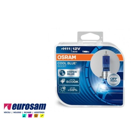 lampada alogena h1 12v 80w 5000k +150% off road cool blue osram