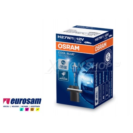 lampada alogena 12v h27/2w 881 pgj13 4000k cool blue intense osram