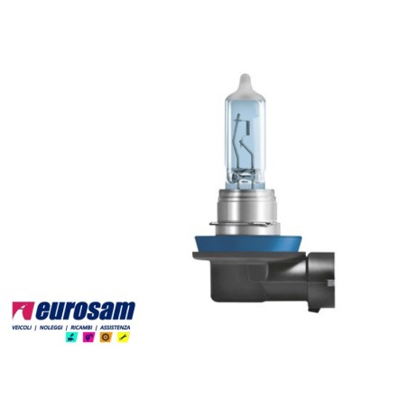 lampada alogena h11 12v 55w 4200k moto tipo pgj19-2 xenon look x-racer osram
