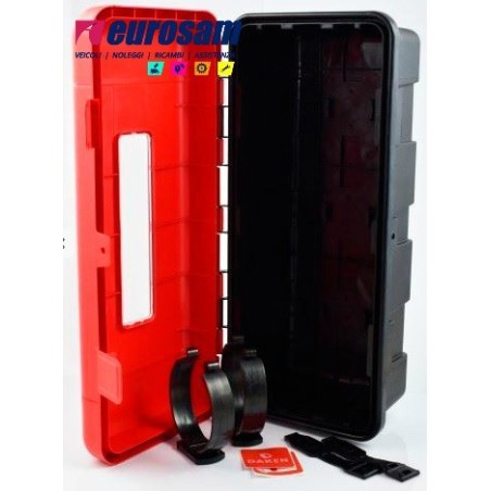 portaestintore plastica rosso e nero 9kg