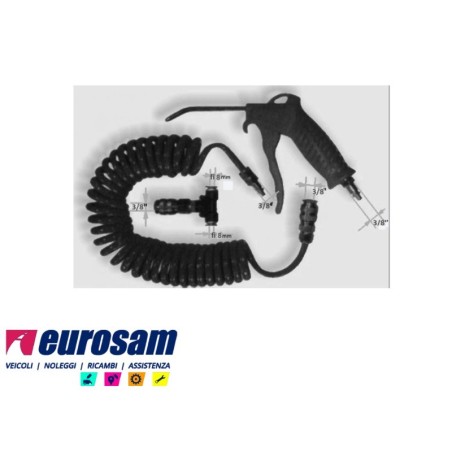 kit pistoletta aria pulizia cabina d.8 universale autocarro