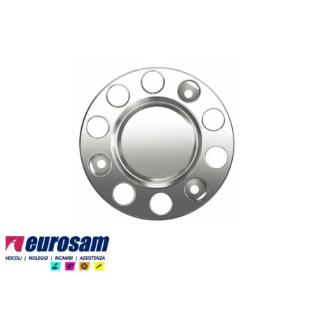 anello ruota coprimozzo 10 fori acciaio inox
