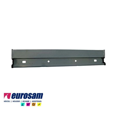 paraurti posteriore barra paraincastro autocarro rimorchio in ferro 20/10 verniciato grigio c/alzata