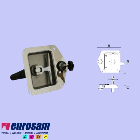 serratura inox incassata tipo europa con doppia sicurezza per cassetta zincata ed inox