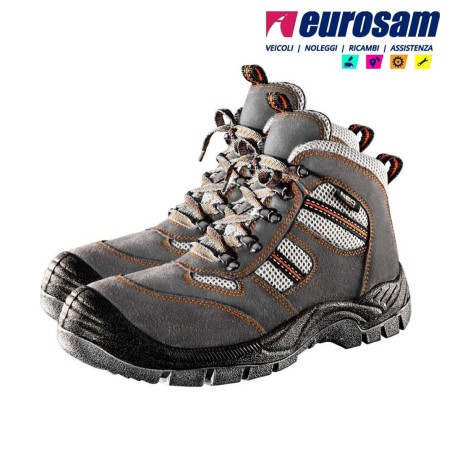 scarpe antinfortunistiche da lavoro alta camoscio neo