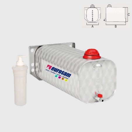 tanica acqua inox fiorettato 13lt universale