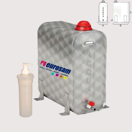 tanica acqua inox fiorettato 25lt universale
